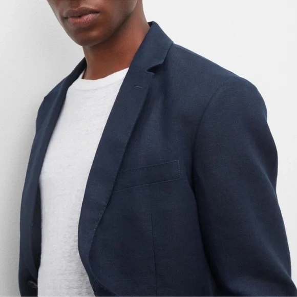 Club Monaco Summer Linen Blazer in Navy Size 36S